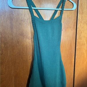 Green Ribbed Racerback tank top